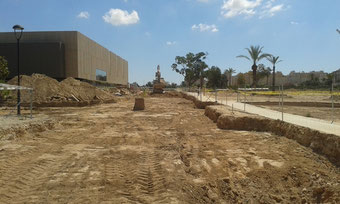 Obras de urbanización en el Campus UMH.